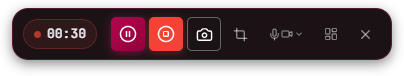 Bar-style floating recording widget