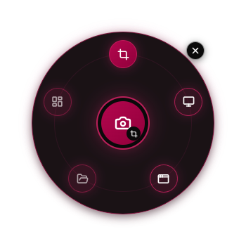 Floating screenshot widget